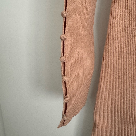 Peach sweater dress with button details - Picture 2 of 6